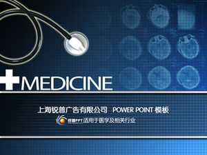 Tıp ve ilgili endüstriler için ppt şablonlarına uygun stetoskop tıbbi film arka planı
