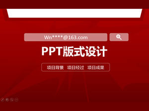 Simple atmosphere red project management PPT template