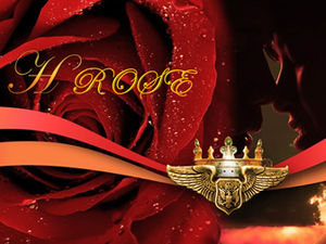 Rose gambar besar template ppt hari valentine romantis
