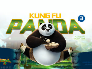 Plantilla ppt de éxito de taquilla de película animada "Kung Fu Panda 3"