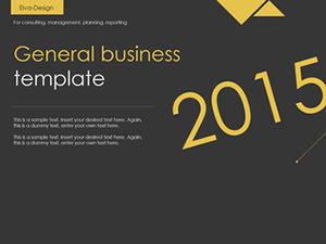 Dünne Linien und Formen minimalistische visuelle kreative gelbe und schwarze einfache Business-Ppt-Vorlage