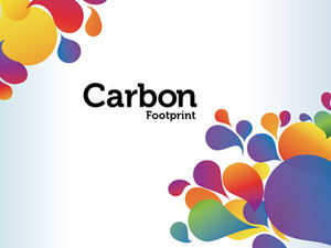 Redução de emissão e redução de carbono "Reduce carbon footprint" Modelo de ppt dinâmico de proteção ambiental verde