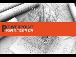 Plantilla ppt del informe de trabajo del proyecto de diseño de ingeniería arquitectónica
