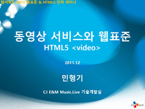 Adaptación HTML5 e introducción a la tecnología funcional Plantilla ppt de ciencia y tecnología coreana