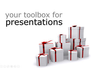 Holiday gift gift box simple ppt template