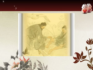 Çin tıbbı akupunktur klasik Çin tarzı geleneksel Çin tıbbı endüstrisi ppt şablonu