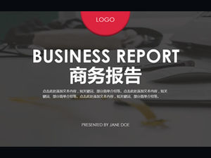 Criativo simples, plano colorido, relatório de resumo de negócios modelo ppt geral