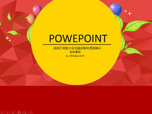 Low poly style background simple flat ppt template