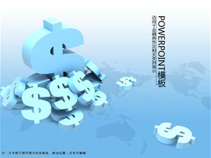 Tanda dolar menumpuk template ppt bisnis keuangan yang sederhana dan menyegarkan