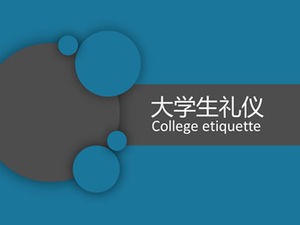 Dynamic circle creative seamless switching college student etiquette ppt template