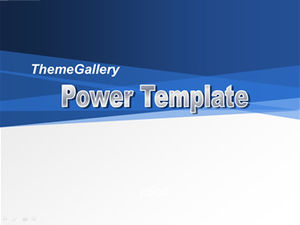 Translucent space three-dimensional blue background classic business ppt template
