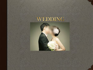 เทมเพลต ppt อัลบั้มภาพงานแต่งงานระดับไฮเอนด์ที่เรียบง่าย