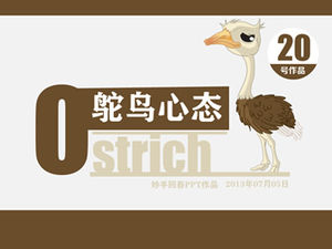 Modelo de ppt de história de filosofia de mentalidade de avestruz
