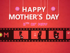 Mother I love you-Mother's Day dynamiczny szablon karty z pozdrowieniami muzycznymi PPT (wyprodukowany przez Ruipu)