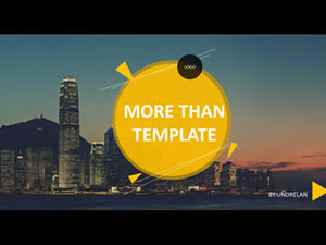 Tall flat free business work report ppt template (33P)