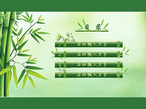 giunti di bambù disegnati da foglie di bambù ppt modello cinese vento bambù ppt