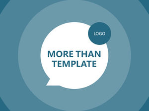 Blue simple and practical atmosphere flat business ppt template