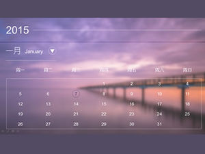 Three IOS style 2015 calendar ppt templates
