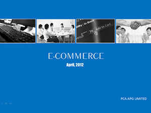 E-commerce industry research flat business ppt template