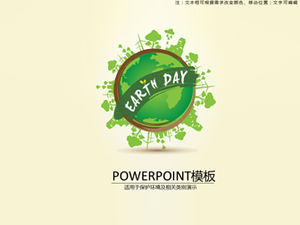Dia Mundial da Terra (Dia Mundial da Terra) ame a terra e proteja o meio ambiente ppt template