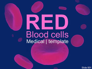 Kırmızı kan hücresi kan bilimi araştırma ppt şablonu