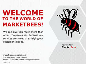 Element pszczoły szablon ppt międzynarodowego biznesu w stylu europejskim i amerykańskim