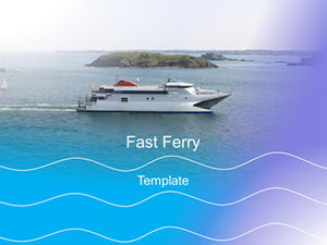 Voyager sur la petite île en bateau à grande vitesse - Modèle PPT de tourisme sur l'île de Kasuga