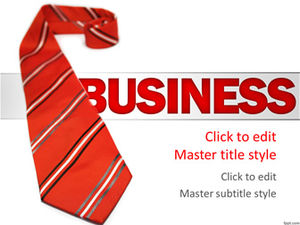 Șablon ppt pentru afaceri cu cravată roșie
