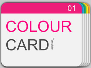 Tarjeta de muestra de color tarjeta de color plantilla ppt creativa de estilo europeo y americano
