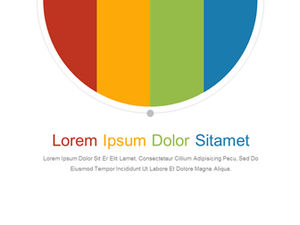 Flache frische Vier-Farben-Business-Ppt-Vorlage mit mehreren Diagrammen
