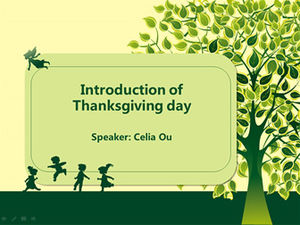 Thanksgiving customs Thanksgiving game Thanksgiving introduction ppt template