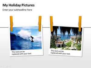 Holiday travel album European and American style ppt template