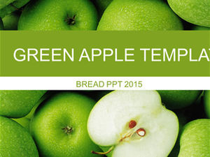 Template PPT buah apel hijau