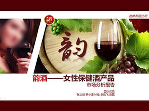 Kafiye şarap-kadın sağlığı şarap ürün pazarı analizi raporu ppt şablonu