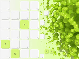 Dynamic keyboard creative environmental protection theme ppt template