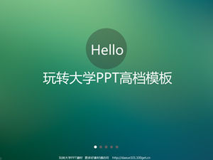 Imitating ios system frosted glass effect ppt template
