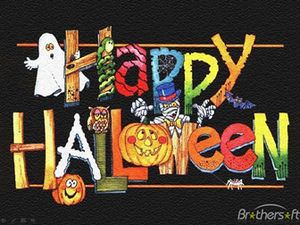 AllHallow'sDay gambar yang jelas Halloween ppt template