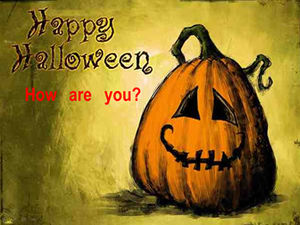 L'origine de l'Halloween, les coutumes, les activités, les costumes, les jeux, le modèle ppt d'introduction d'Halloween