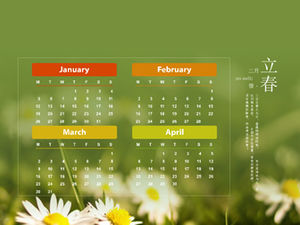 Anotimpuri de primăvară, vară, toamnă și iarnă 2015 ios șablon calendar calendar ppt