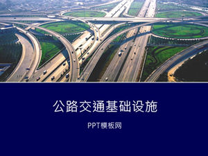 Modelo de ppt de infraestrutura de tráfego rodoviário