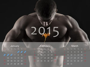 Roczny szablon ppt kalendarza 2015