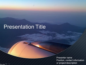 Airplane window big field of vision ppt template