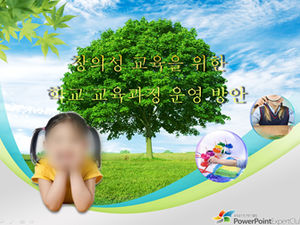 Modèle ppt de didacticiel d'enseignement primaire coréen
