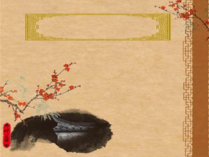 Medytacja i uprawa szablonu ppt starożytnego rymu kwiat śliwki