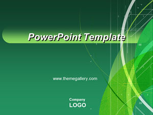 Two sets of green European and American style ppt templates