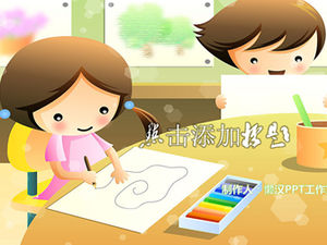 Template ppt courseware pengajaran bahasa Cina sekolah dasar