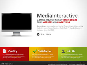web2.0 imitation webpage style ppt template