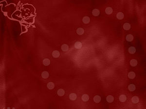 Heart shaped festive red background ppt template