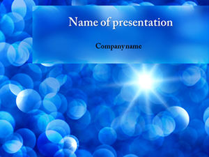 Blue spot halo background ppt template