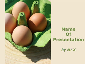 Eggs on egg trays ppt template